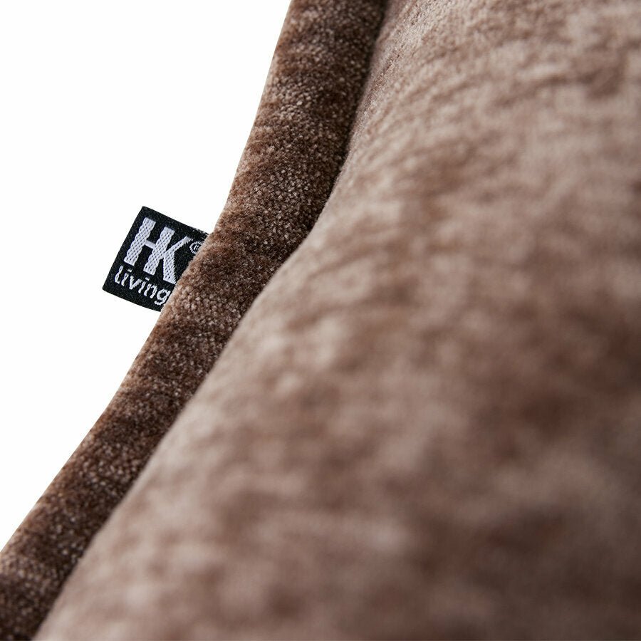Fauteuil lounge chromé Velvet Brown - HKliving - The Cool Republic