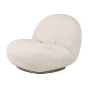 Fauteuil lounge de jardin pivotant en tissu lorkey et base métal gris mousse Pacha - Gubi - The Cool Republic