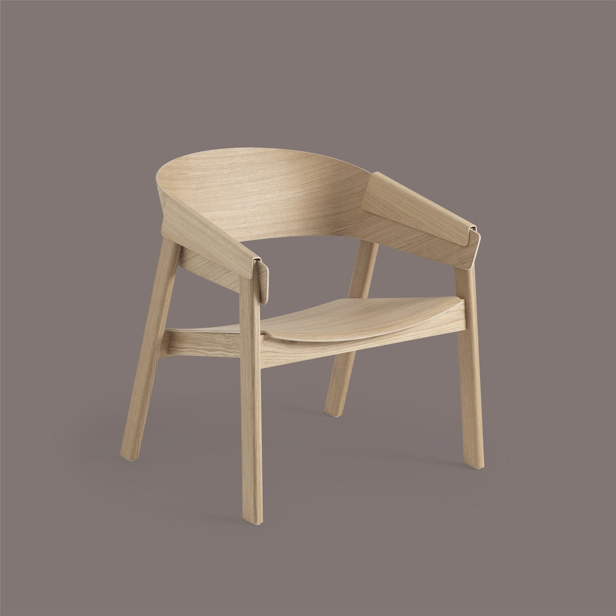 Fauteuil Lounge en chêne Cover - Muuto - The Cool Republic