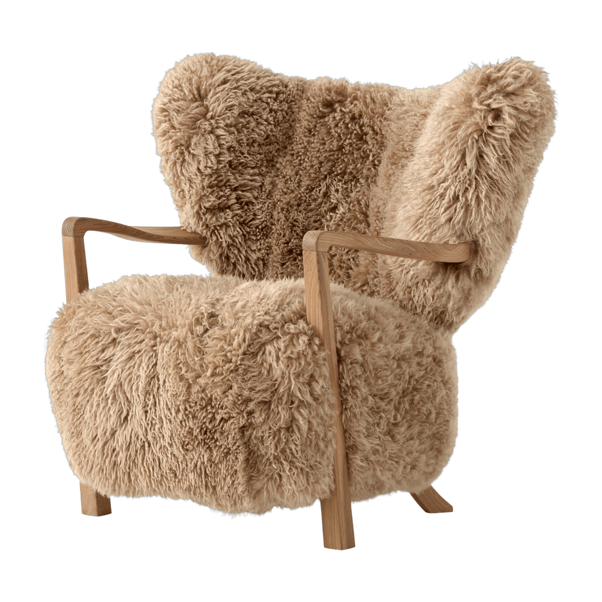 Oak and sheepskin lounge chair Wulff ATD2 - &tradition - The Cool Republic