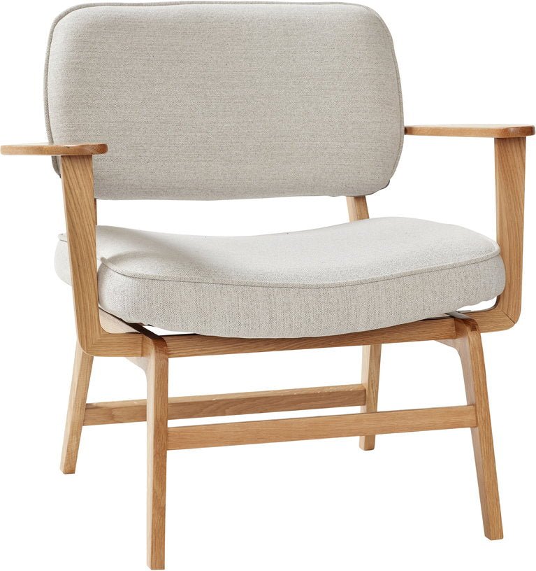Fauteuil lounge en chêne gris - Hübsch - The Cool Republic