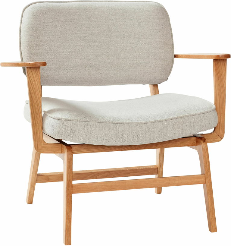 Fauteuil lounge en chêne gris - Hübsch - The Cool Republic