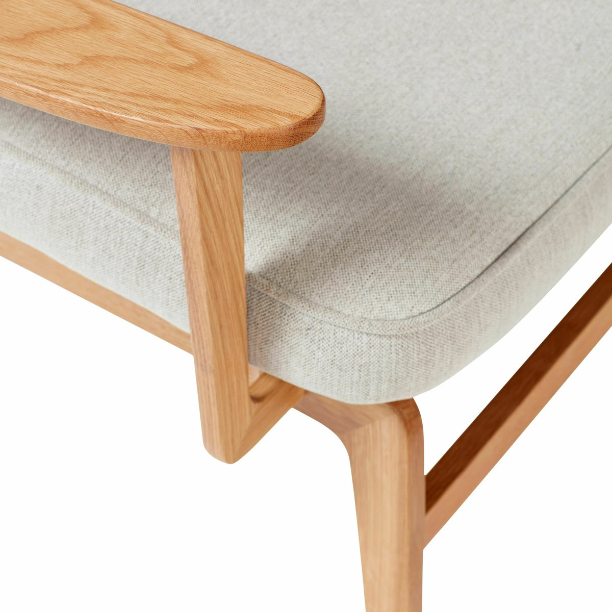 Fauteuil lounge en chêne gris - Hübsch - The Cool Republic