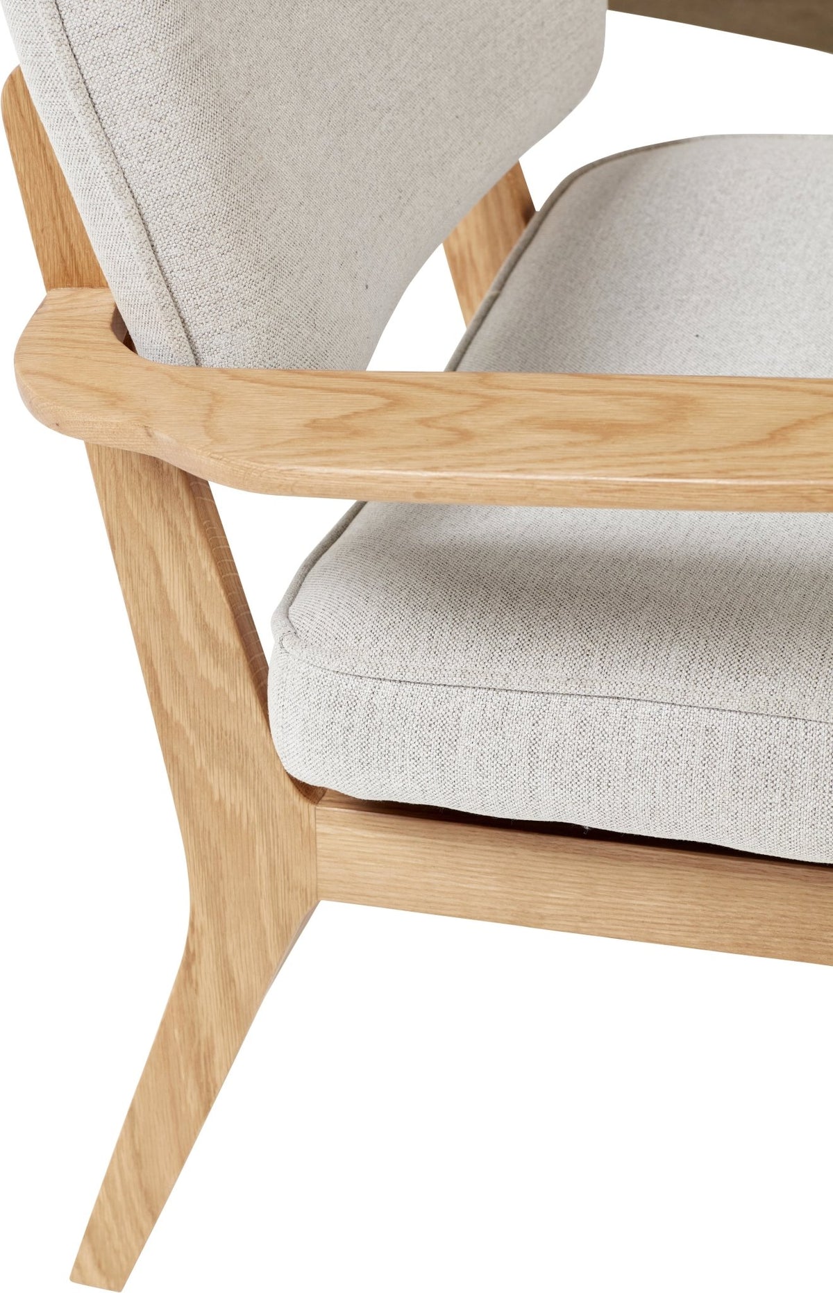 Fauteuil lounge en chêne gris - Hübsch - The Cool Republic