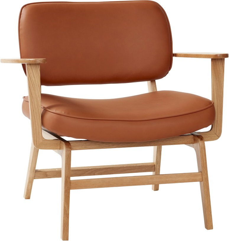 Fauteuil lounge en chêne marron - Hübsch - The Cool Republic