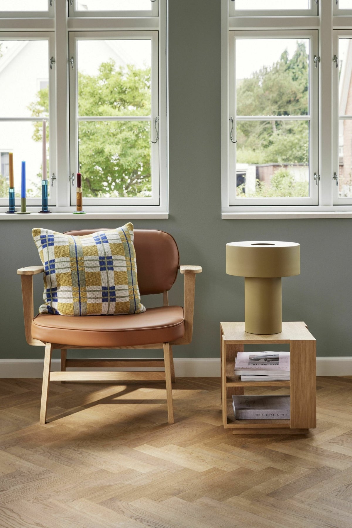 Fauteuil lounge en chêne marron - Hübsch - The Cool Republic