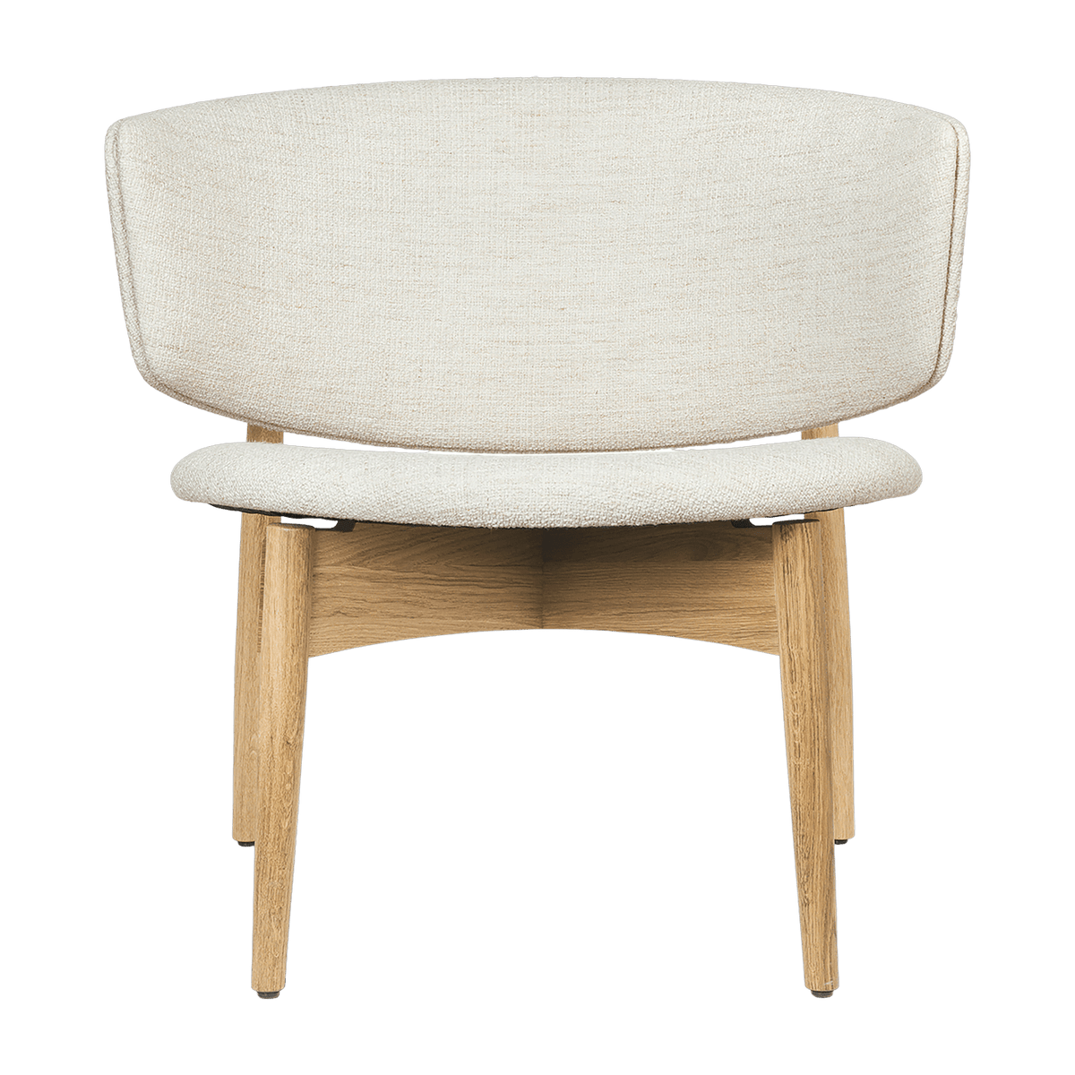 Natural solid oak and ecru loop fabric lounge chair. Herman - Ferm Living - The Cool Republic