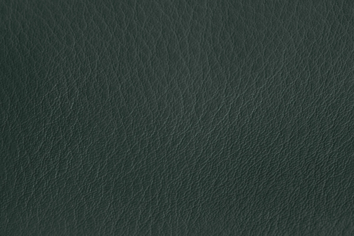 Fauteuil lounge en cuir vert foncé et acier Puffy - Hem