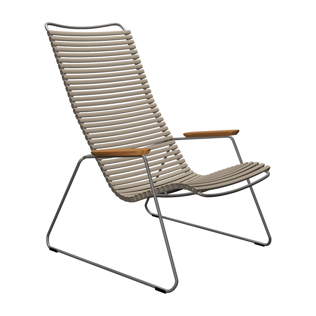 Fauteuil lounge en métal et plastique beige 78x72x77cm Click - Houe - The Cool Republic