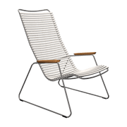 Fauteuil lounge en métal et plastique blanc 78x72x77cm Click - Houe - The Cool Republic