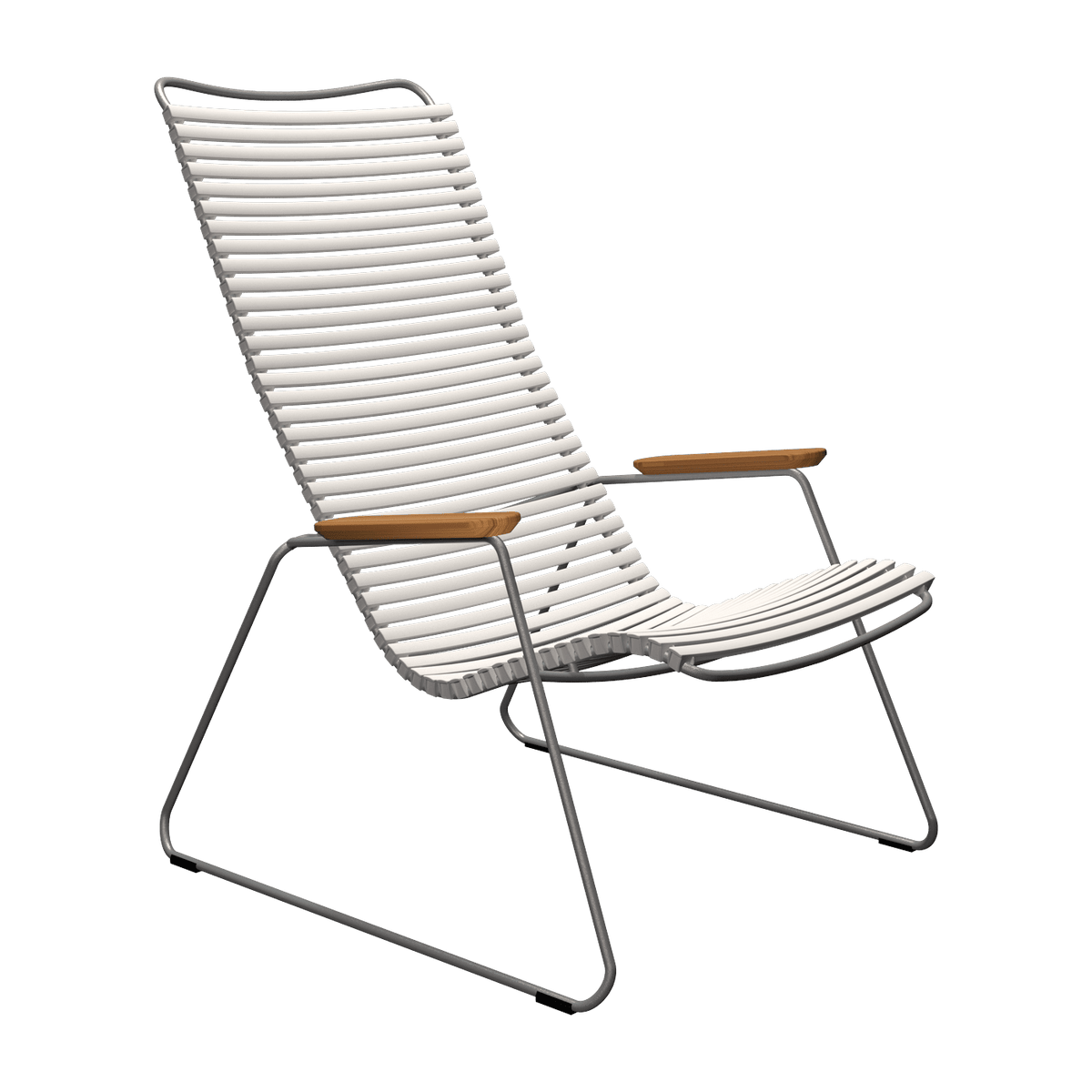 Fauteuil lounge en métal et plastique blanc 78x72x77cm Click - Houe - The Cool Republic