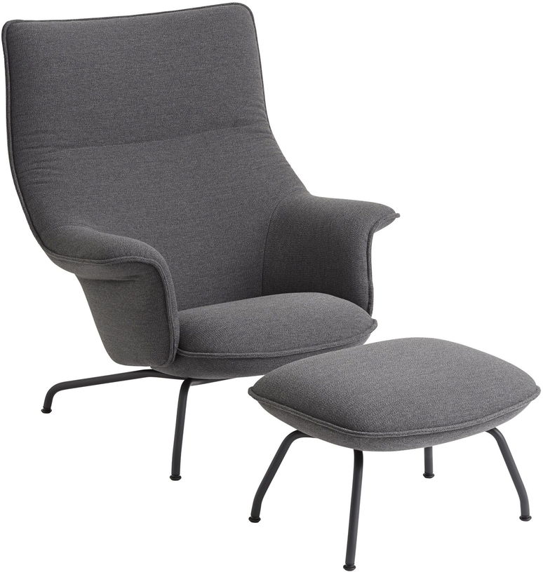Fauteuil lounge en noir anthracite Doze - Muuto - The Cool Republic