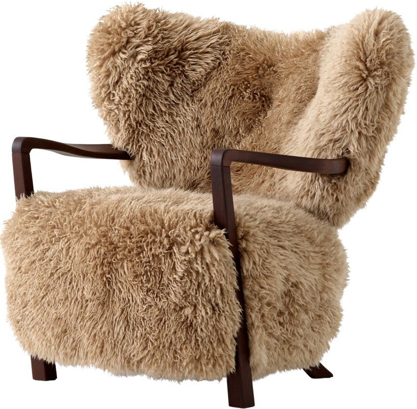 Fauteuil lounge en noyer et mouton Wulff ATD2 - &tradition - The Cool Republic