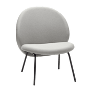 Fauteuil lounge en tissu gris - Hübsch - The Cool Republic