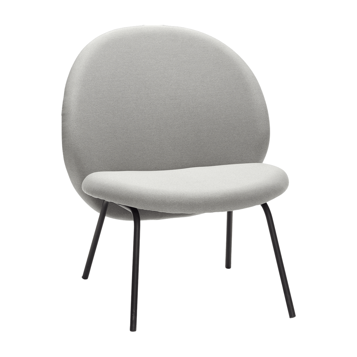Fauteuil lounge en tissu gris - Hübsch - The Cool Republic