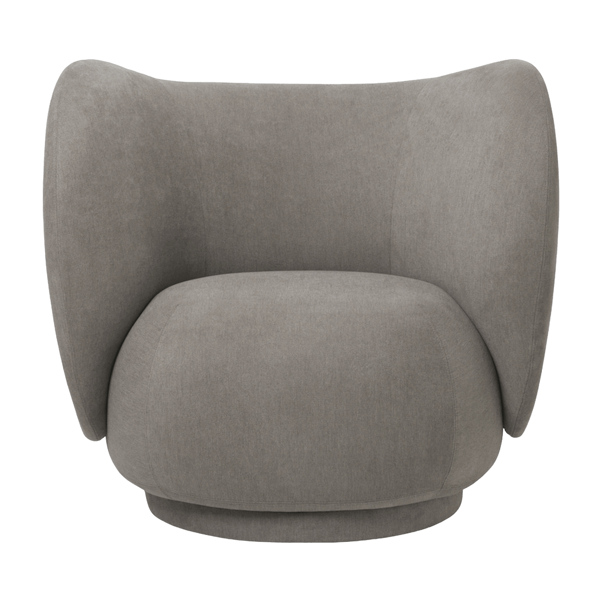 Fauteuil lounge gris chaud brossé Rico - Ferm Living - The Cool Republic