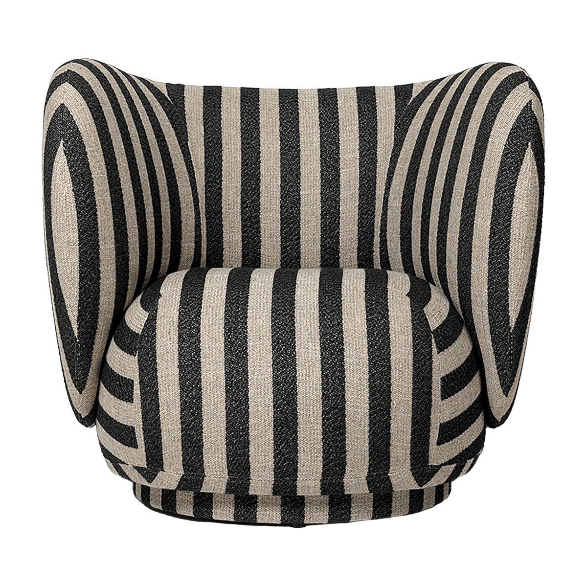 Louisiana lounge chair sand and black Rico - Ferm Living - The Cool Republic