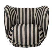 Fauteuil lounge louisiana sable et noir Rico - Ferm Living - The Cool Republic