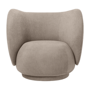 Fauteuil lounge sable bouclé Rico - Ferm Living - The Cool Republic