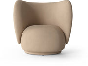 Fauteuil lounge sable brossé Rico - Ferm Living - The Cool Republic