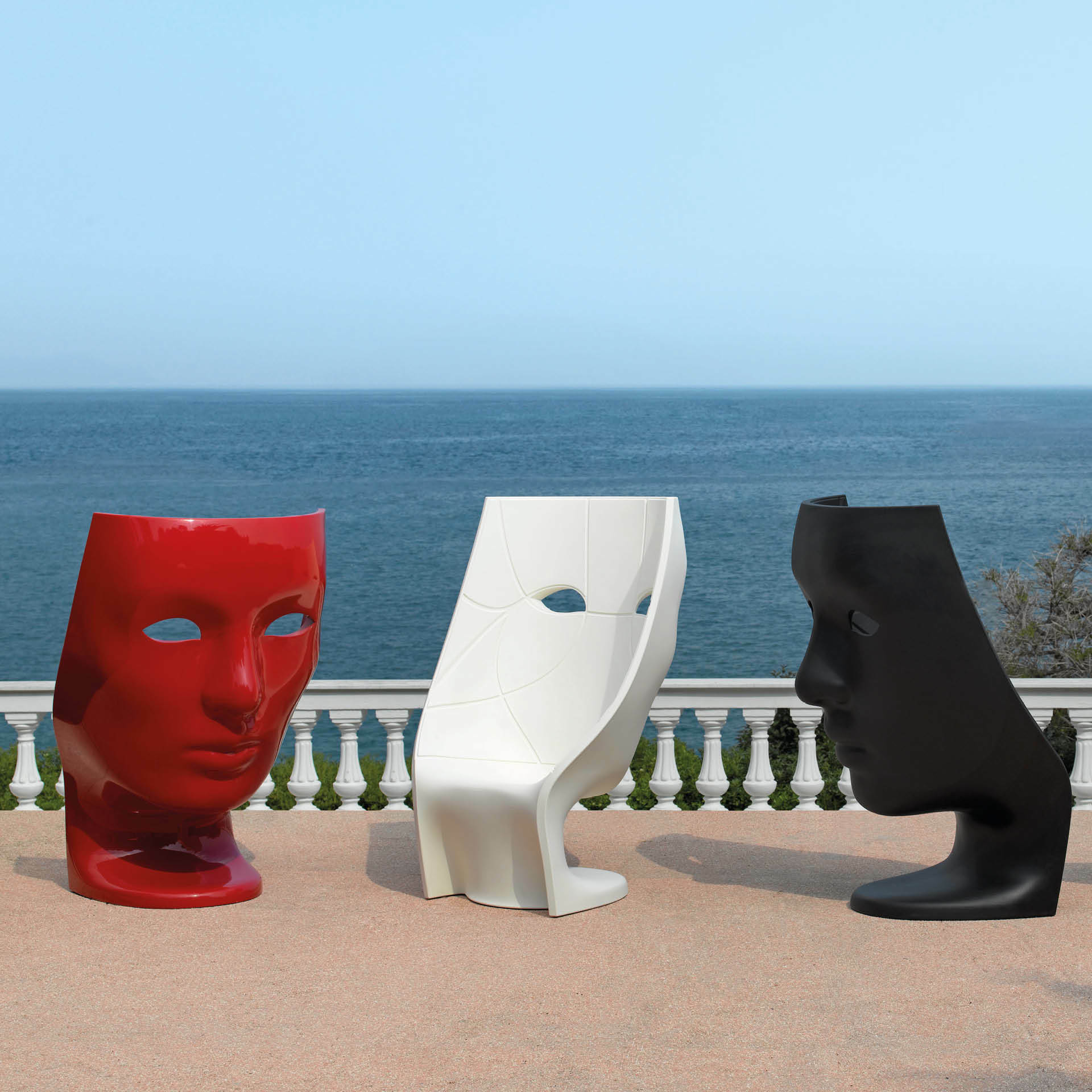 Fauteuil masque blanc 135 cm Nemo - Driade - The Cool Republic