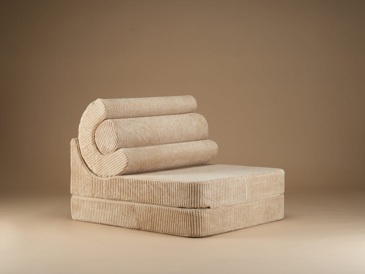 Fauteuil modulable en velours côtelé beige 67x78x57cm Flipster - Wigiwama — vue 15