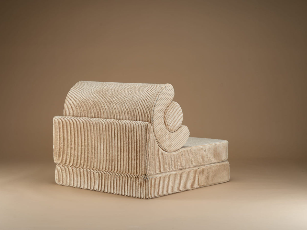 Fauteuil modulable en velours côtelé beige 67x78x57cm Flipster - Wigiwama — vue 16