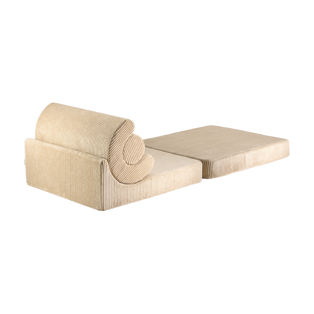 Fauteuil modulable en velours côtelé beige 67x78x57cm Flipster - Wigiwama — vue 7