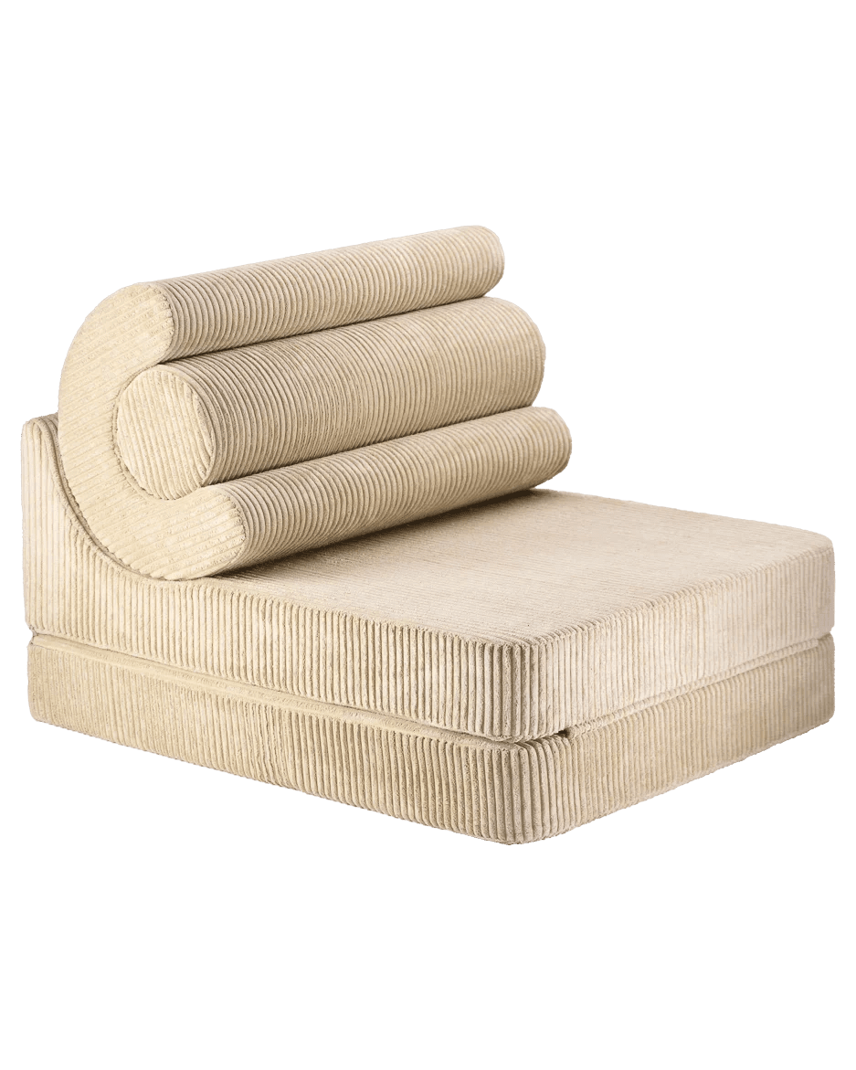 Fauteuil modulable en velours côtelé beige 78x67x57cm Flipster - Wigiwama - The Cool Republic