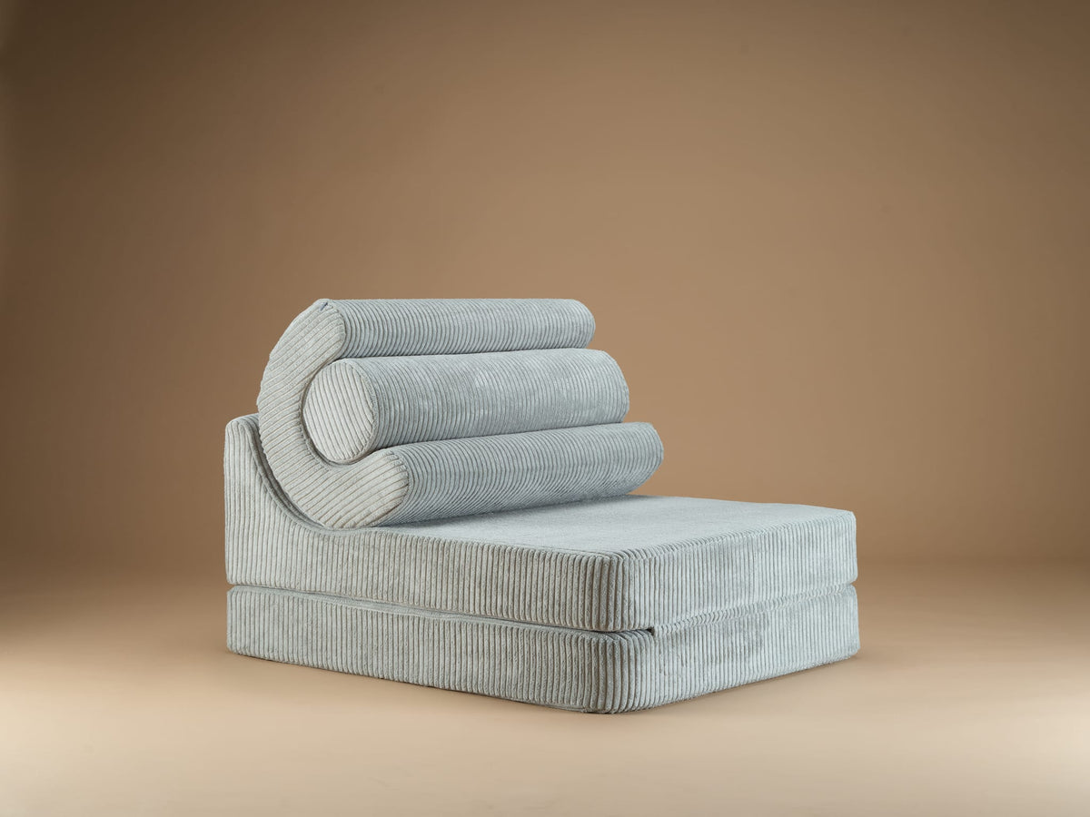 Fauteuil modulable en velours côtelé bleu 67x78x57cm Flipster - Wigiwama — vue 12