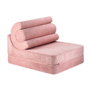 Fauteuil modulable en velours côtelé rose 67x78x57cm Flipster - Wigiwama