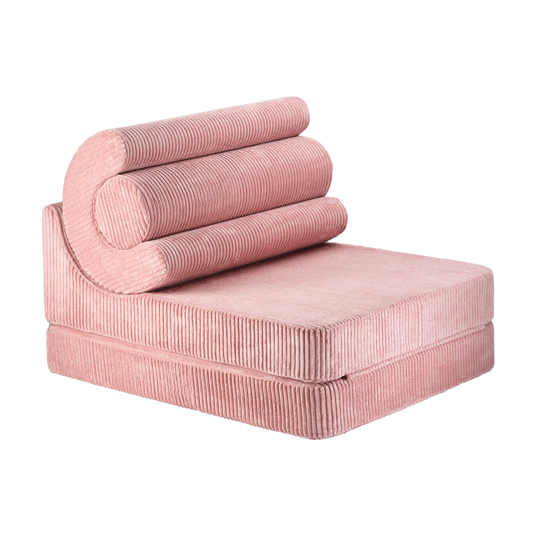 Fauteuil modulable en velours côtelé rose 67x78x57cm Flipster - Wigiwama