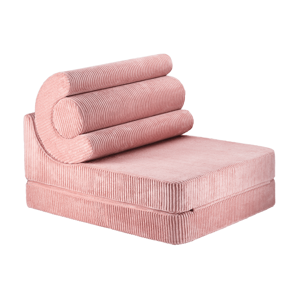 Fauteuil modulable en velours côtelé rose 78x67x57cm Flipster - Wigiwama - The Cool Republic