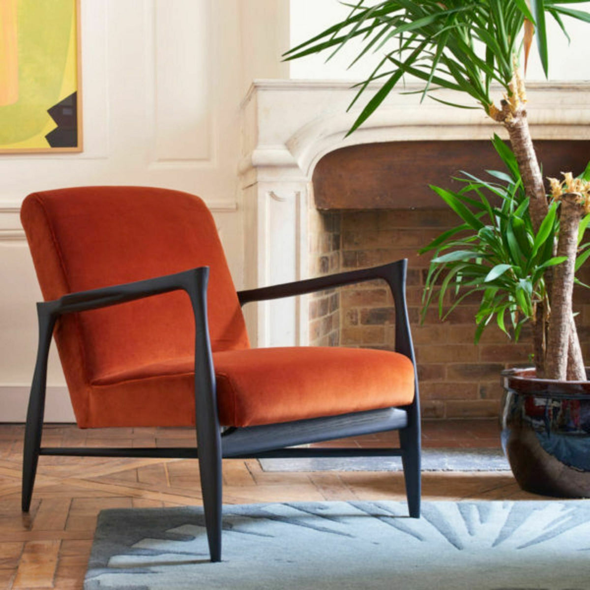 Fauteuil naturel tissu bouclette Floating - Red Edition - The Cool Republic