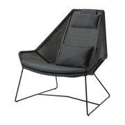 Fauteuil noir avec coussins noirs Breeze Highback - Cane-Line - The Cool Republic