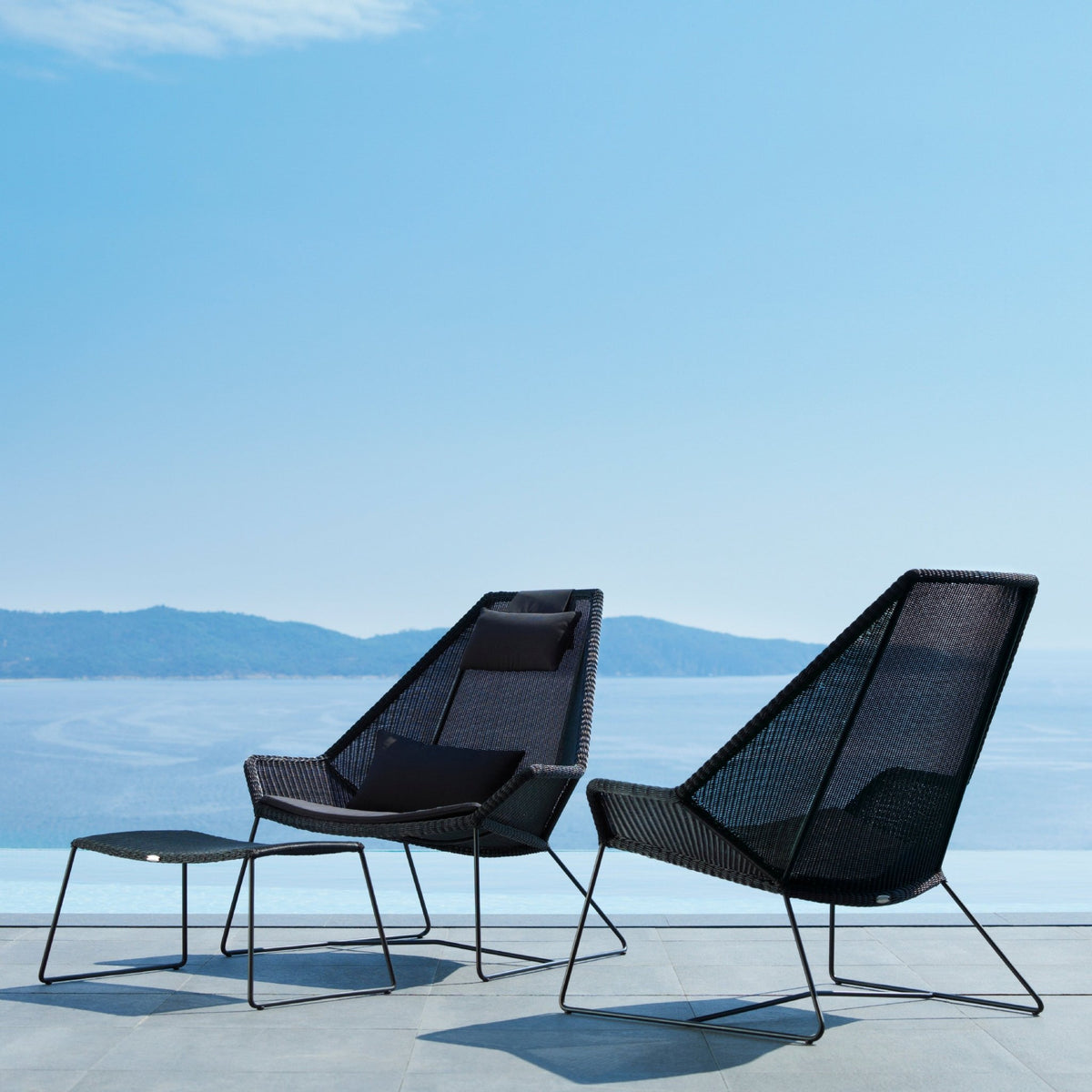 Fauteuil noir Breeze Highback - Cane-Line - The Cool Republic