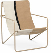 Fauteuil noir et terre en métal beige Desert - Ferm Living - The Cool Republic