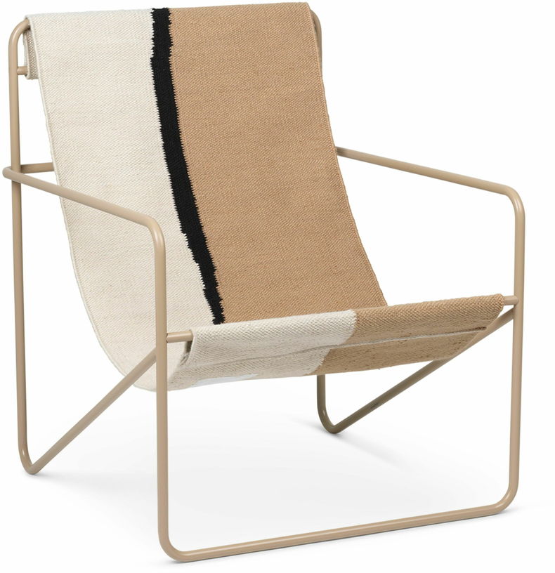 Fauteuil noir et terre en métal beige Desert - Ferm Living - The Cool Republic