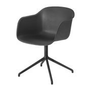 Fauteuil noir piétement pivot Fiber - Muuto - The Cool Republic