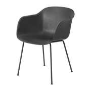 Fauteuil noir piétement tubes Fiber - Muuto - The Cool Republic