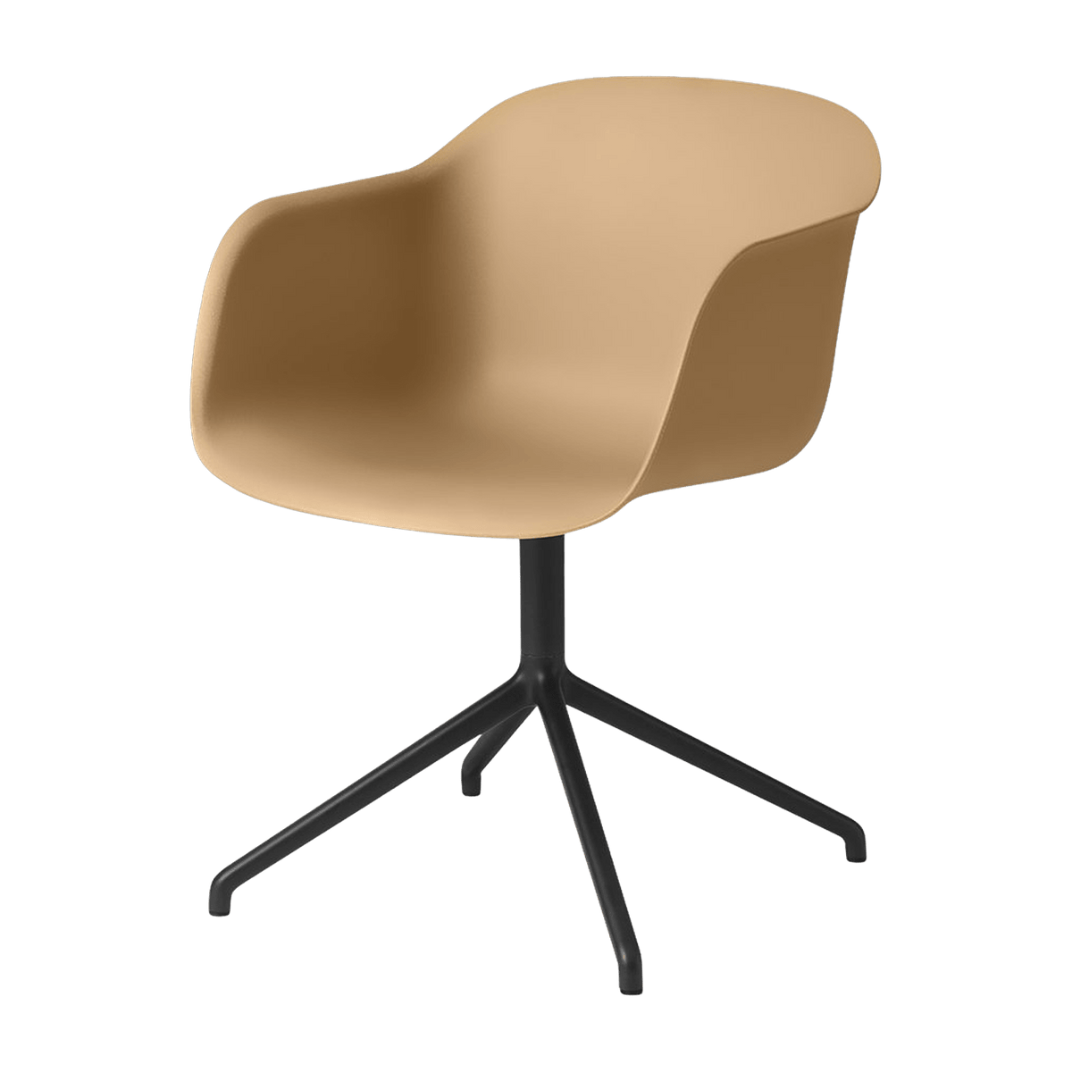 Fauteuil ocre piétement pivot Fiber - Muuto - The Cool Republic