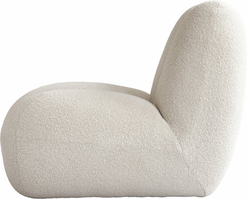 Fauteuil organic en tissu bouclé blanc cassé Toe - 101 COPENHAGEN - The Cool Republic