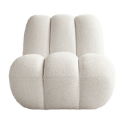 Fauteuil organic en tissu bouclé blanc cassé Toe - 101 COPENHAGEN - The Cool Republic
