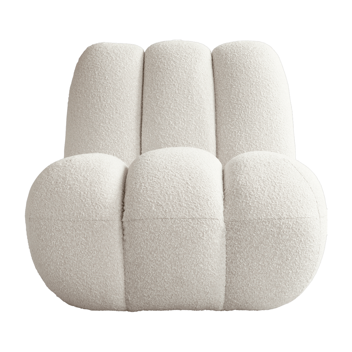 Fauteuil organic en tissu bouclé blanc cassé Toe - 101 COPENHAGEN - The Cool Republic