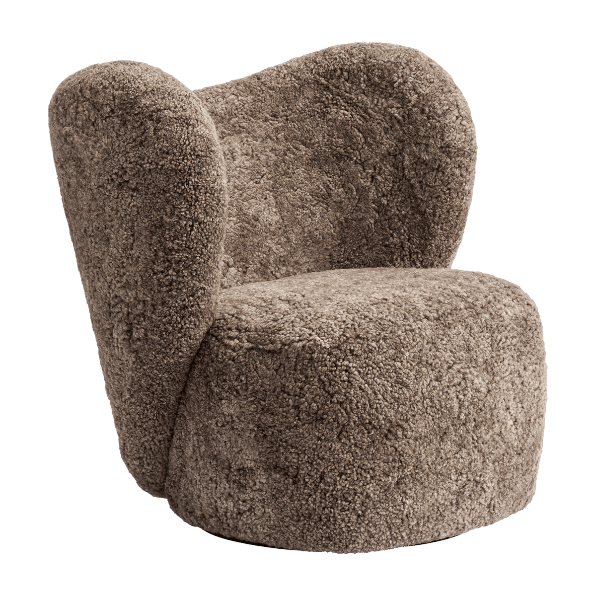 Fauteuil pivotant en peau de mouton sahara Little Big Chair - NORR11 - The Cool Republic