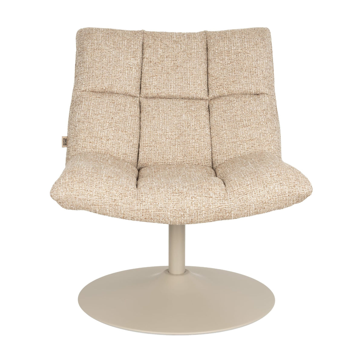 Fauteuil pivotant en polyester beige 67x78cm Bar Lounge - Dutchbone — vue 2