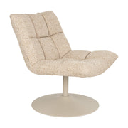 Fauteuil pivotant en polyester beige 67x78cm Bar Lounge - Dutchbone