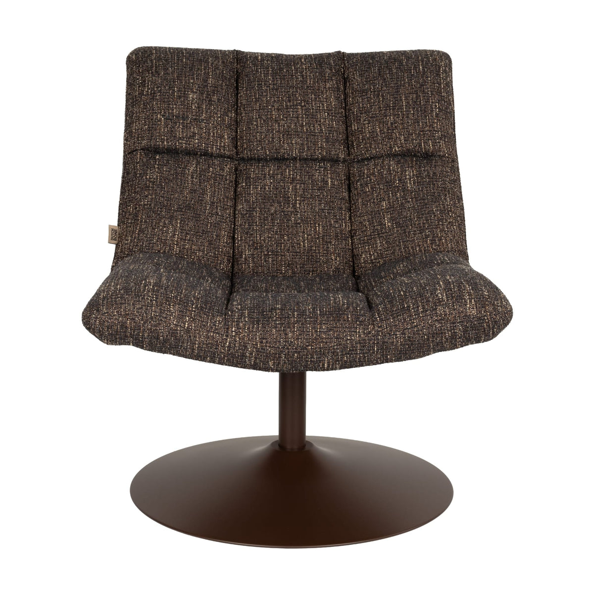 Fauteuil pivotant en polyester marron foncé 67x78cm Bar Lounge - Dutchbone — vue 2