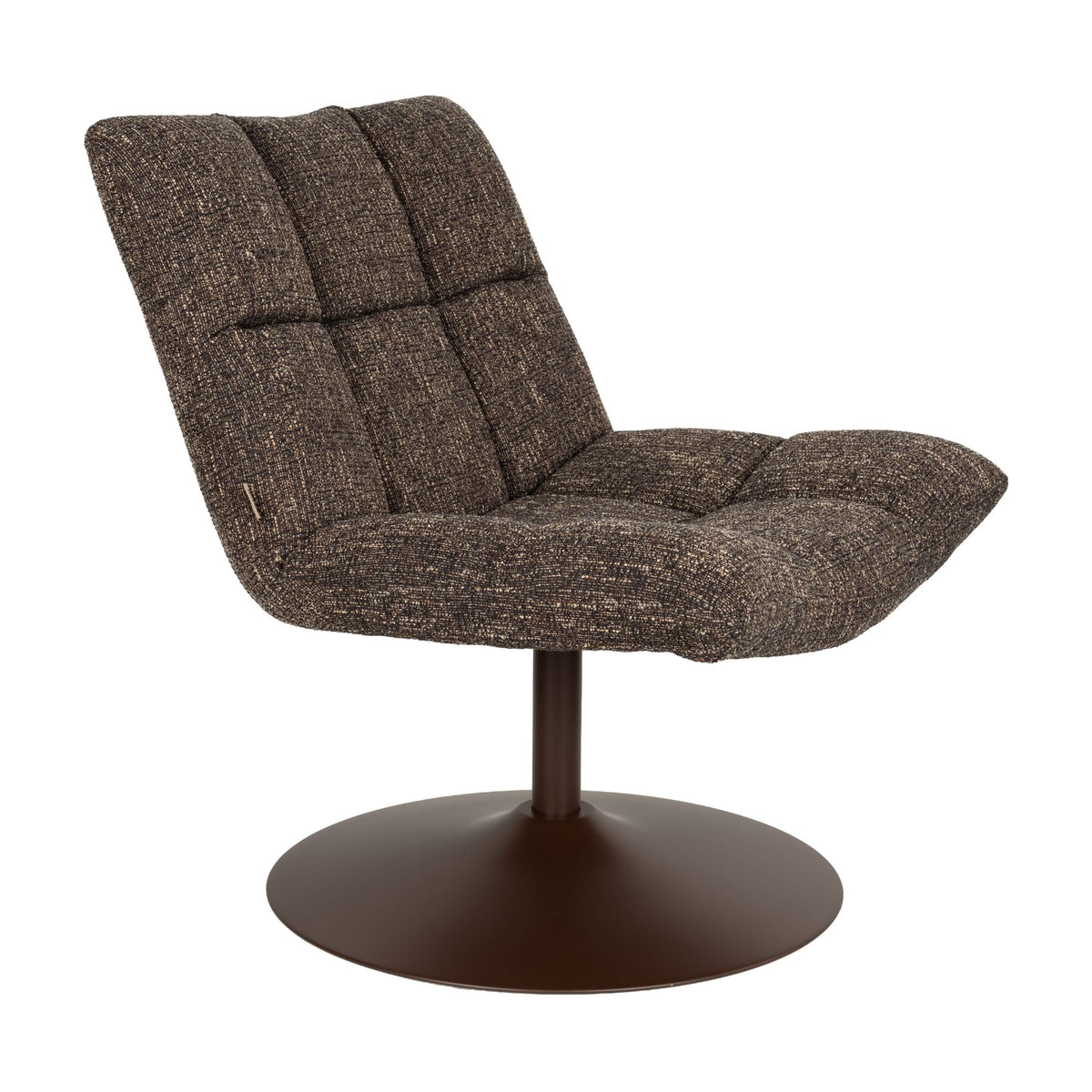 Fauteuil pivotant en polyester marron foncé 67x78cm Bar Lounge - Dutchbone