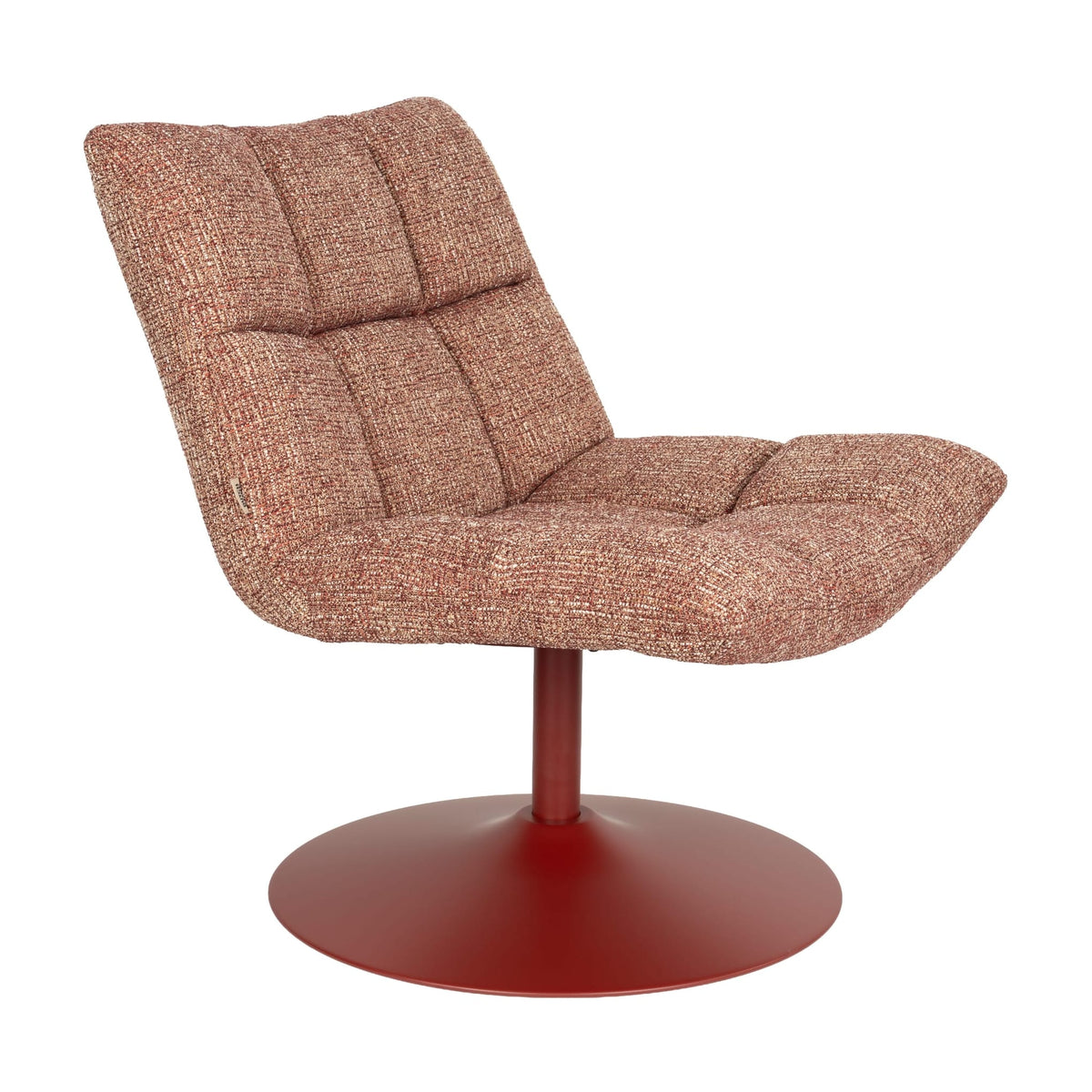 Fauteuil pivotant en polyester rouge 67x78cm Bar Lounge - Dutchbone